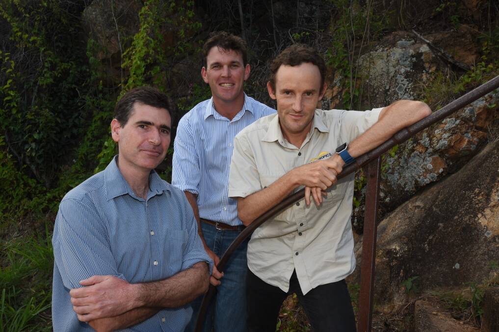 Creating change: NQ Dry Tropics’ Landholders Driving Change project manager Andrew Yates, senior grazing support officer Brendan Smith and land manager support coordinator Rodger Walker.