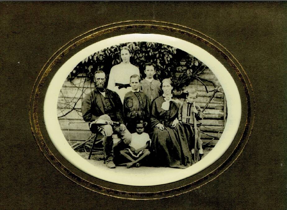 The first generation of the Atkinson family in the north.
Back: Elizabeth Henry and Henry Atkinson.
Middle: James Atkinson; Robert Atkinson; Kate Atkinson and Tom Atkinson.
Sitting: Tommy.