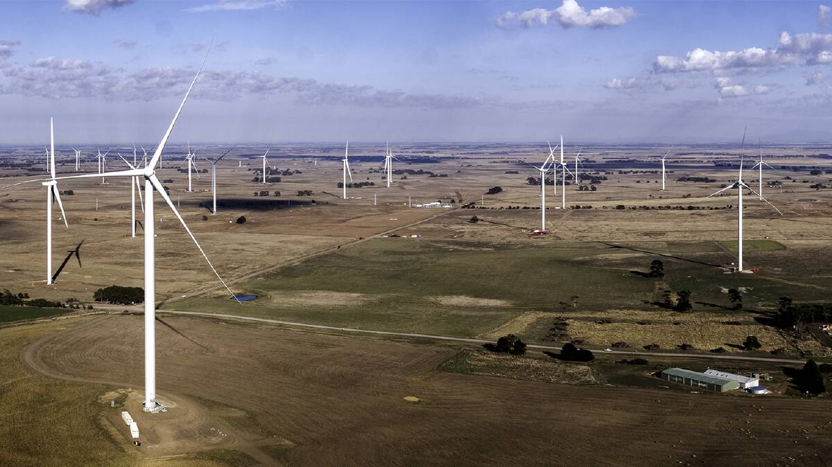 Wind projects: The Stockyard Hill project, which includes 149 wind turbines between Skipton and Beaufort, is one of 34 wind farms built in Victoria since 2015. Picture: supplied