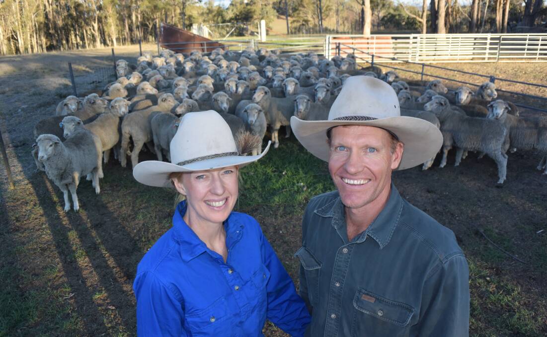 Champions: Angie and Dave Waters, Tarrangower Merinos, Hillgrove, NSW, are finalists in the Troy Animal Health's 2022 Woolgrower of the Year award.