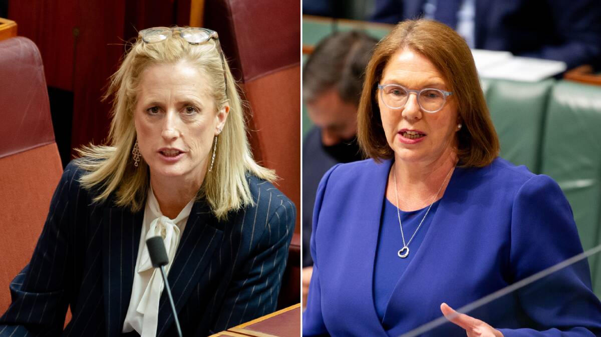 Shareholding ministers of the Australian Rail Track Corporation, Katy Gallagher and Catherine King. Pictures by Elesa Kurtz 