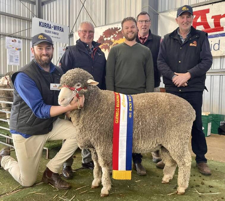 New field day member Kurra Wirra sold the champion short wool sale ram for $6000 to Firgrove for stud breeding. Picture supplied