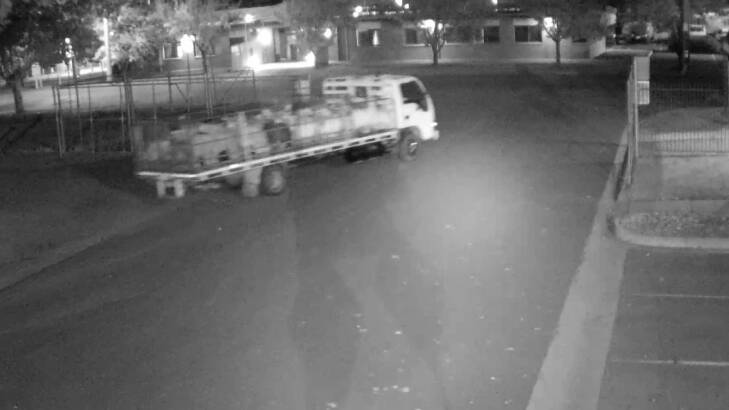 SHEEP THEFT: Police have released an image of the truck, used in the alleged sheep theft, from Shepparton saleyards, last week.