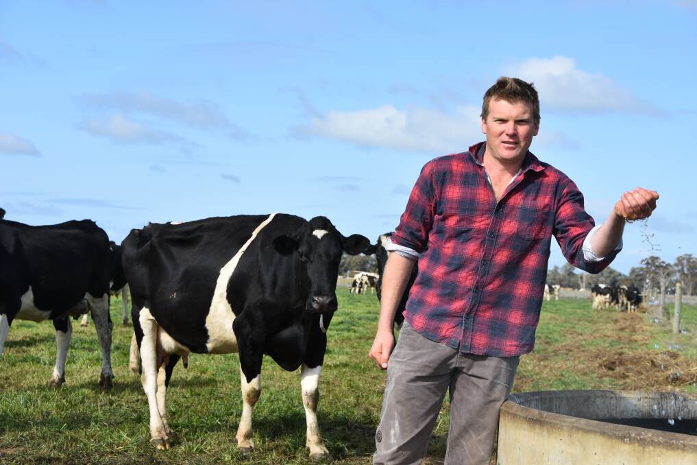 CHEAP WATER: Katunga dairy farmer Paul Stammers has benefitted from the fall in water prices.
