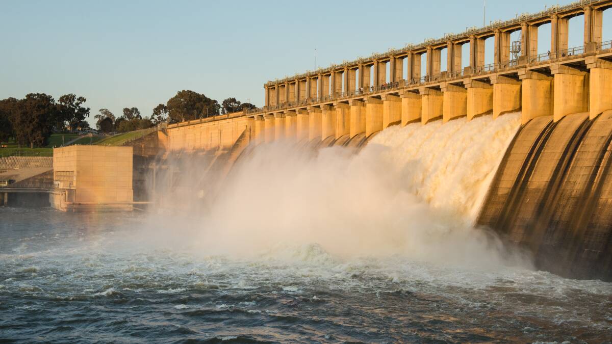 DRY JANUARY:The Hume Dam in flood: a dry January saw water storage levels again slip back.
