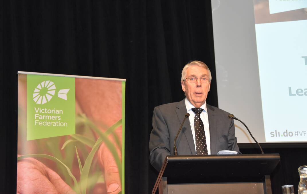 Peter Walsh, Victorian National Party leader has announced plans for technology and weed funding, at the Victorian Farmers Federation conference.