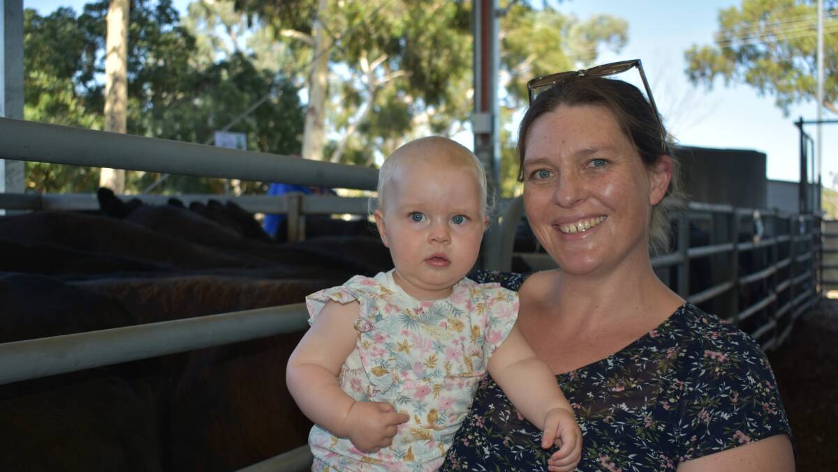 Visiting from "across the ditch" was New Zealand dairy farmer, Meredith Love, from Waikato, with daughter Evelyn, who turned one on Wednesday. She said she was spending time with her uncle, Robert Love, of Jumbuck Park, Violet Town.