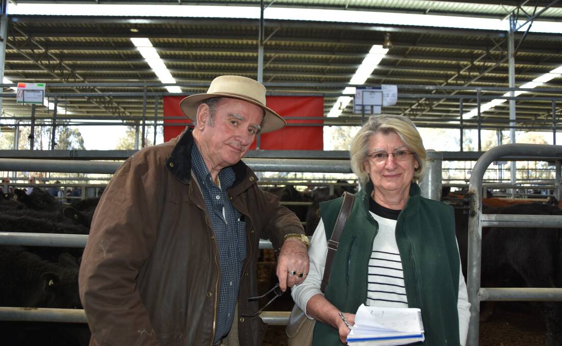 LOCAL SELLERS: Peter and Carmel Cox, Maybrook, Woodfield, sold their first run of 17 Angus steers for $1400. They also sold Charolais cross steers.