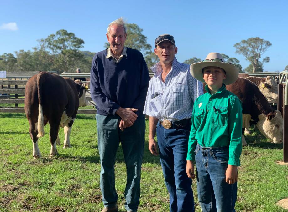 CHALLENGE WINNER: David Lyons, Melville Park Herefords, Vasey (pictured with visitors at his open day), won last year's RASV Heifer Challenge during Stock & Land Beef Week.