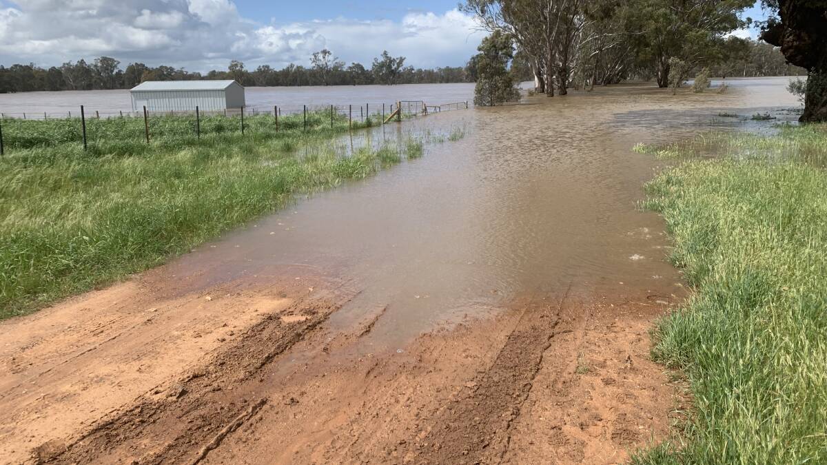 Unsealed roads surrounding Roger Trewick's property in Elmore were unpassable. Picture supplied.