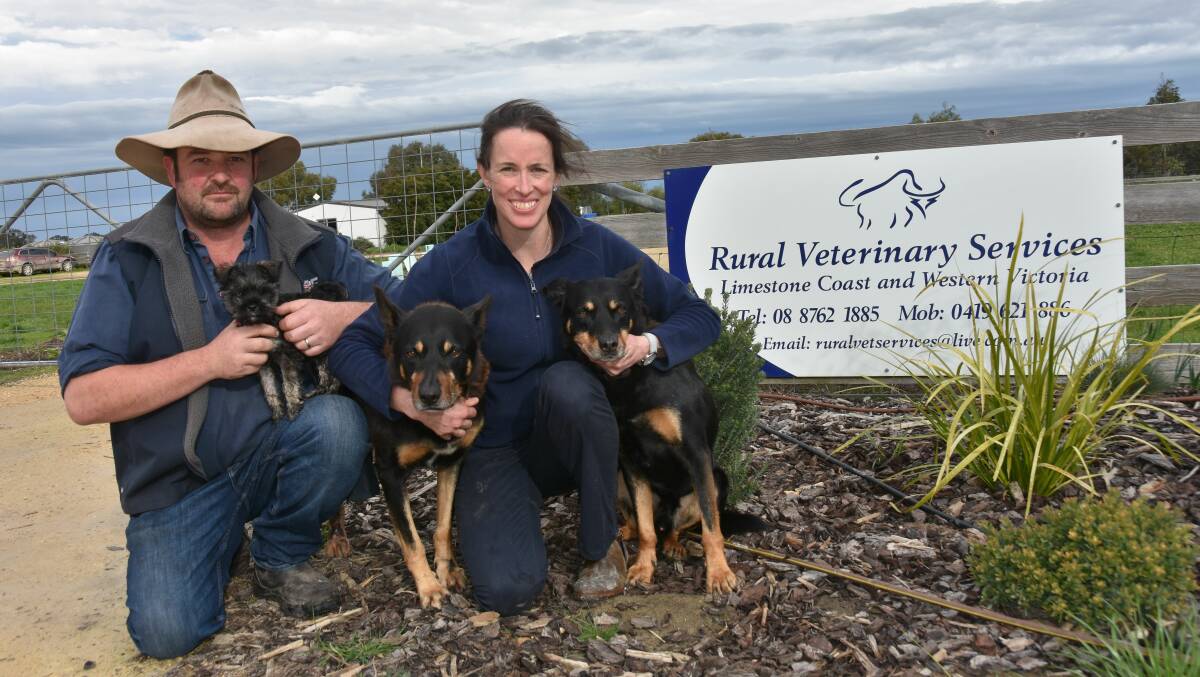 BUBBLE FRUSTRATION: Jason and Claire Law, Rural Veterinary Services have clinics at Hynam and Naracoorte (SA) and Edenhope.