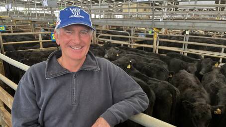 GOOD RESULT: Brendan OLoughlin, Mirboo, sold 104 mixed-sex Angus calves to a top price of $2240.
