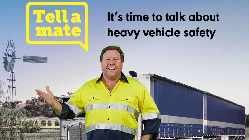VEHICLE SAFETY: Well known Australian actor Shane Jacobson has teamed up with the National Heavy Vehicle Regulator (NHVR) in a new safety campaign.