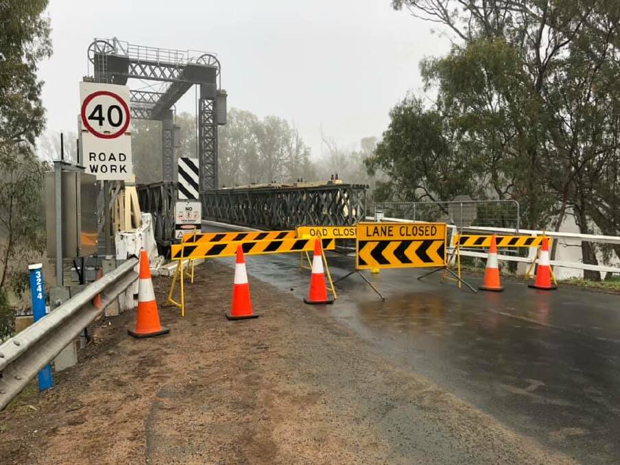 BRIDGE CLOSURES: Transport for NSW has moved to clarify permit conditions for truck operators, while many bridges across the Murray River remain closed. This bridge, at Tooleybuc, has since been reopened.