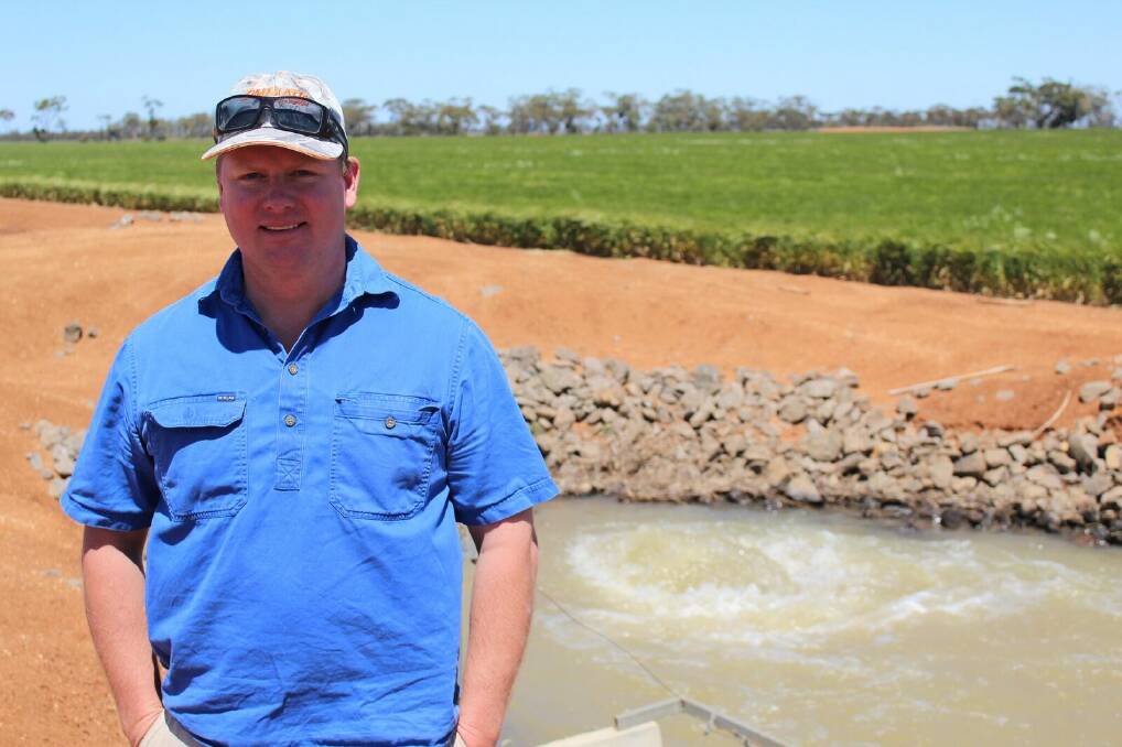 WATER WINNER: Ben Leversha, Barrapoort West crop producer, has been crowned Victorian Rural Water Awards champion.