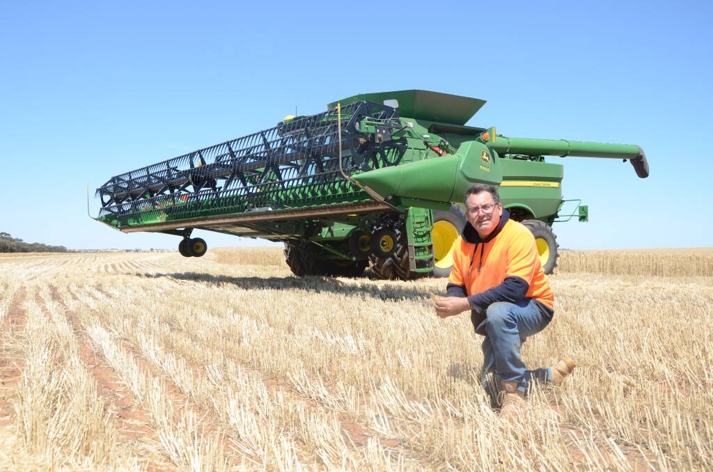 DRY SEEDING: Corey Blacksell, Pinaroo, said he'd started dry seeding, on subsoil moisture at 100-150millimetres below the surfacE.