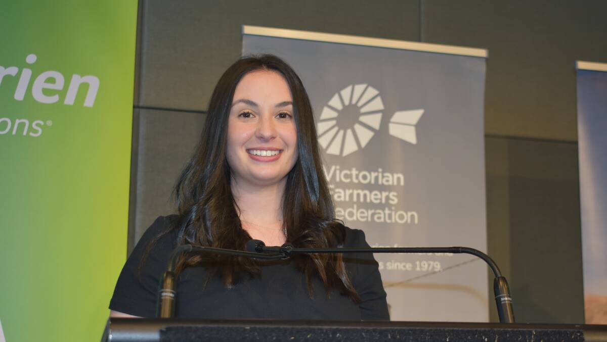 Victorian Farmers Federation Farming Systems council chair Danyel Cucinotta told the Melbourne VFF conference, pushing biosecurity costs onto primary producers and restrictive animal welfare practices were of growing concerns. Picture by Andrew Miller
