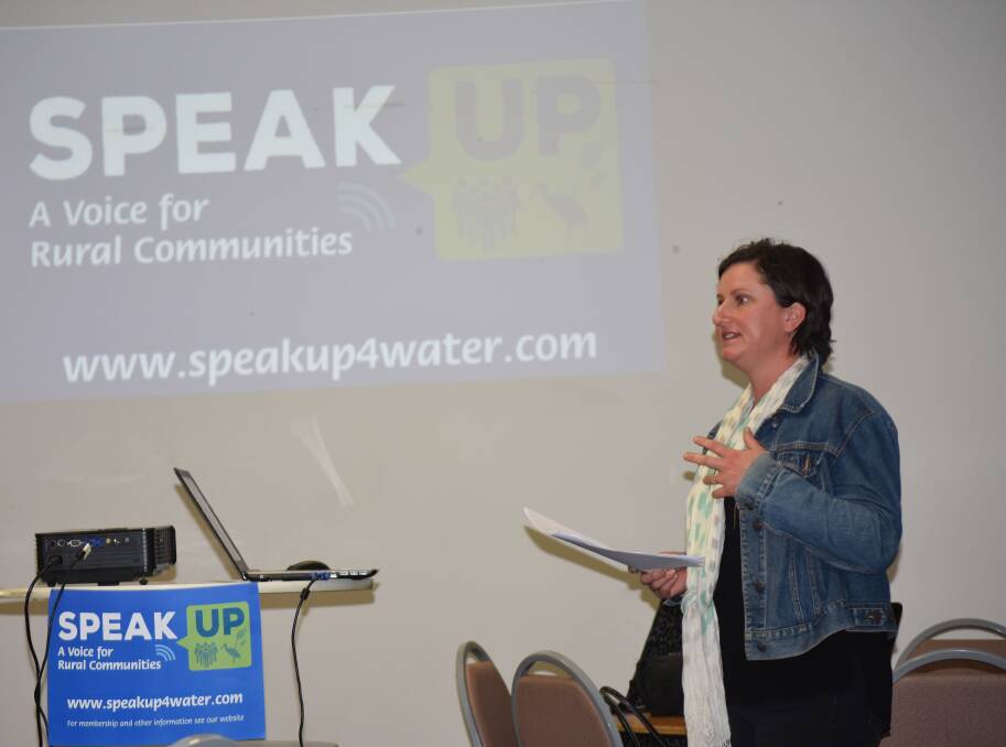 Shelley Scoullar, Speak Up chair, has called for the release of environmental water, to grow fodder crops.
