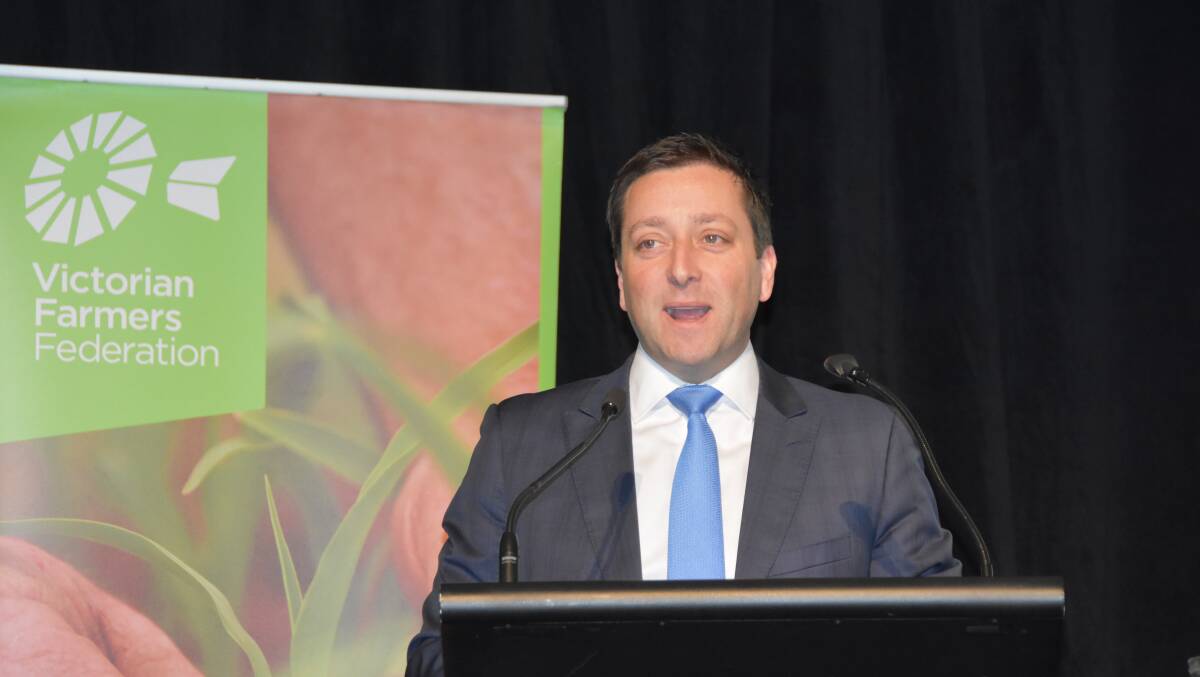 A Liberal-National State government would bring back a dedicated Victoria Police rural crime and livestock squad, opposition leader Matthew Guy has told the Victorian Farmers Federation conference.
