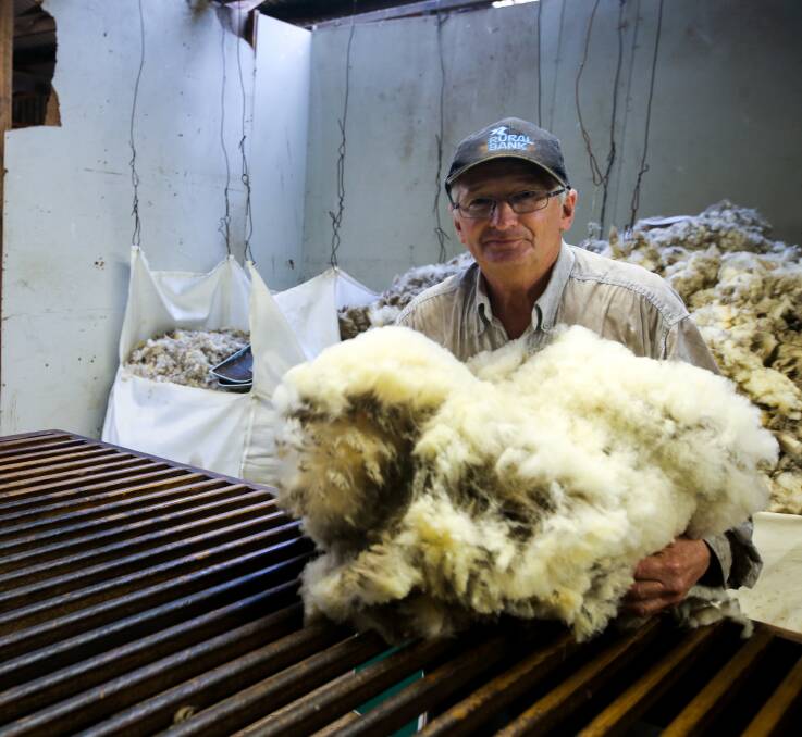 SHEARER SHORTAGE: St Helens wool producer David Rowbottom says he's having difficulties in getting shearers, for this year's clip. Picture: Rob Gunstone