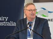 Dairy Farmers Victoria president Mark Billing addresses the inaugural forum. Picture by Andrew Miller 