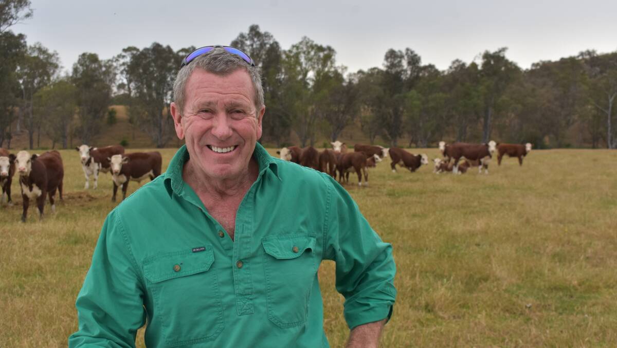 Ghin Gin Hereford producer Ross Armstrong says good bulls are a key to weaner sale success. He'll again be offering steers and heifers at Elders Yea January sale. Picture by Andrew Miller