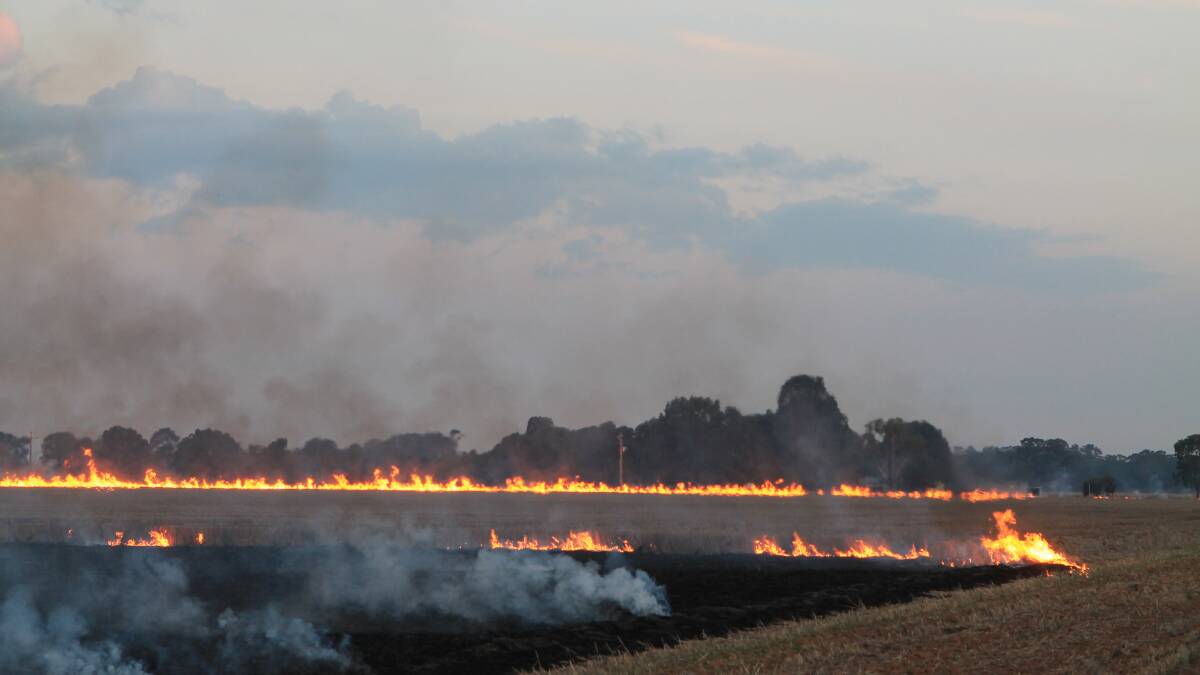 Croppers are starting to burn cereal stubbles, in preparation for next year's crop.