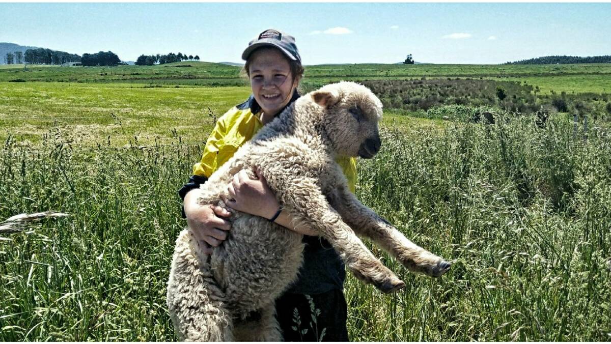 PHOTOS WANTED: Agriculture advocate Montanna Gilroy poses with a sheep. Picture: Supplied