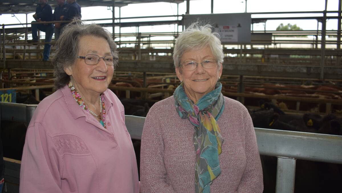 STEER DRAFT: Mavis McConnell, Strezlecki, was 'just looking' at the Leongatha store sale.She was with Val Wilson, Bena. Photo by Andrew Miller.