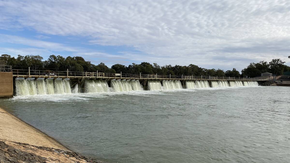 The Mildura Weir, on the Murray River. Picture supplied
