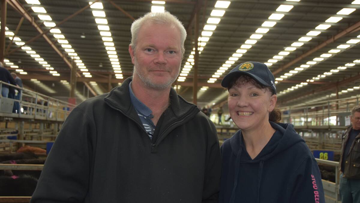 CHAROLAIS PRODUCERS: Martyn Neutze and partner Deborah Woodfine run two properties, at Cardinia and Longwarry, where they produce Charolais steers and heifers.
