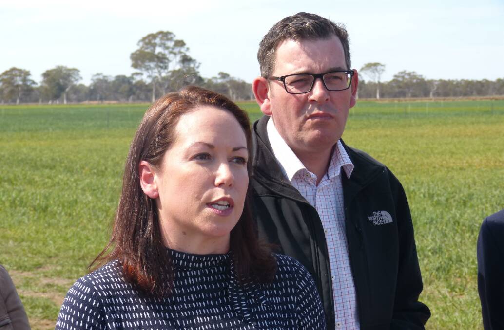 DROUGHT SUPPORT: Premier Daniel Andrews and Agriculture Minister Jaclyn Symes last week announced more funding for areas hit hardest by dry conditions - including East and Central Gippsland, the Millewa region in north-west Victoria, and the Goulburn-Murray Irrigation District.