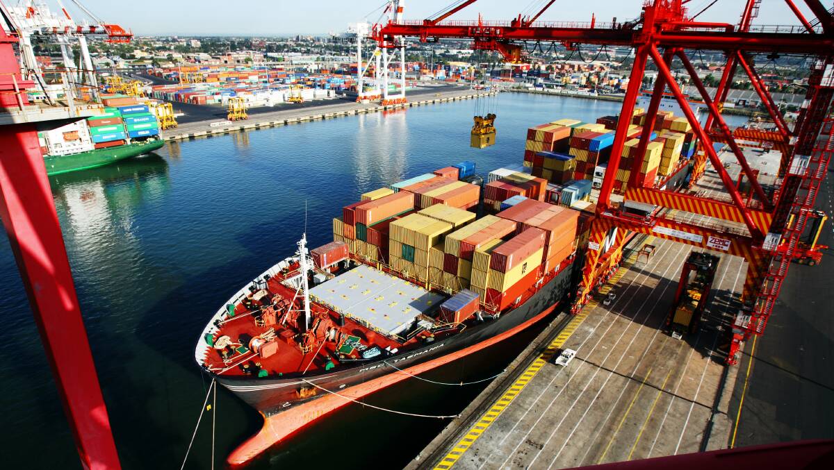 FEE HIKE: Agricultural goods make up about 43 per cent of all containerised exports from the Port of Melbourne, with farmers bearing the brunt of increased charges.