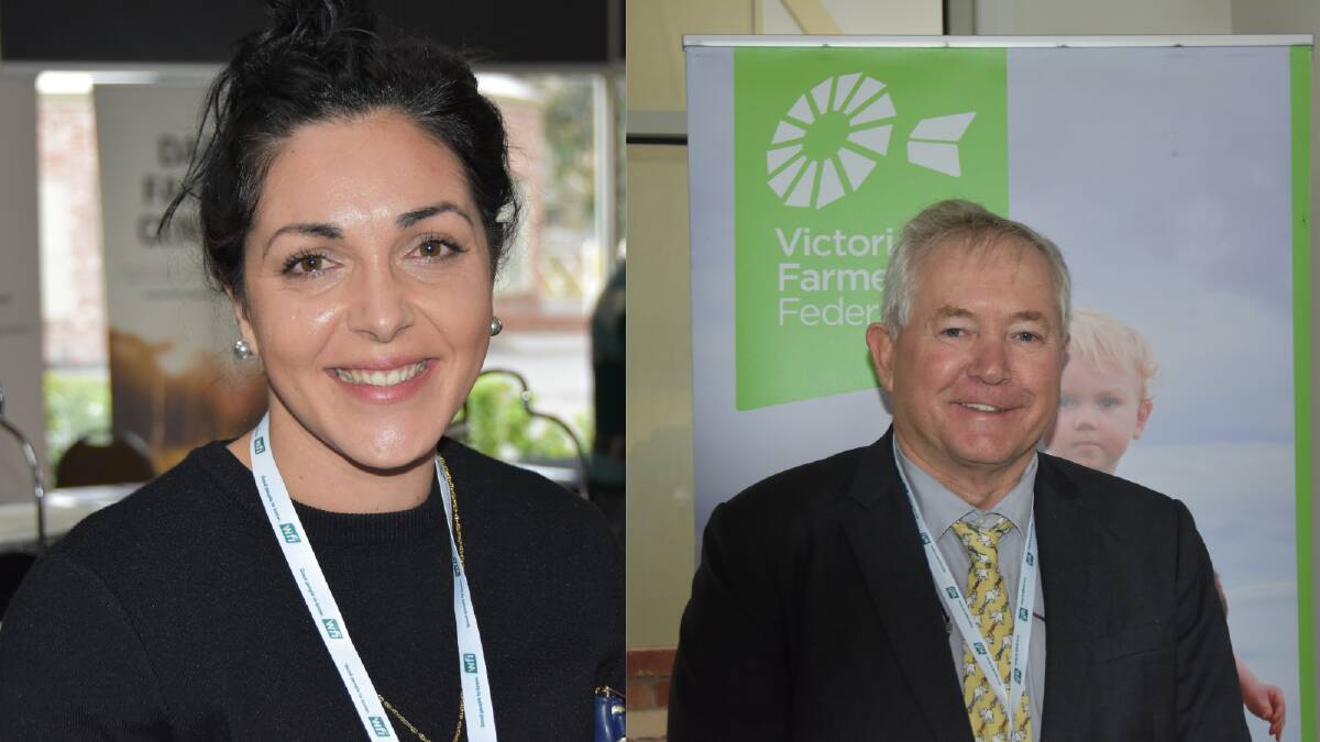 CANDIDATES: Victorian Farmers Federation vice president Emma Germano and Livestock Group president Len Vallance are vying for the top job.