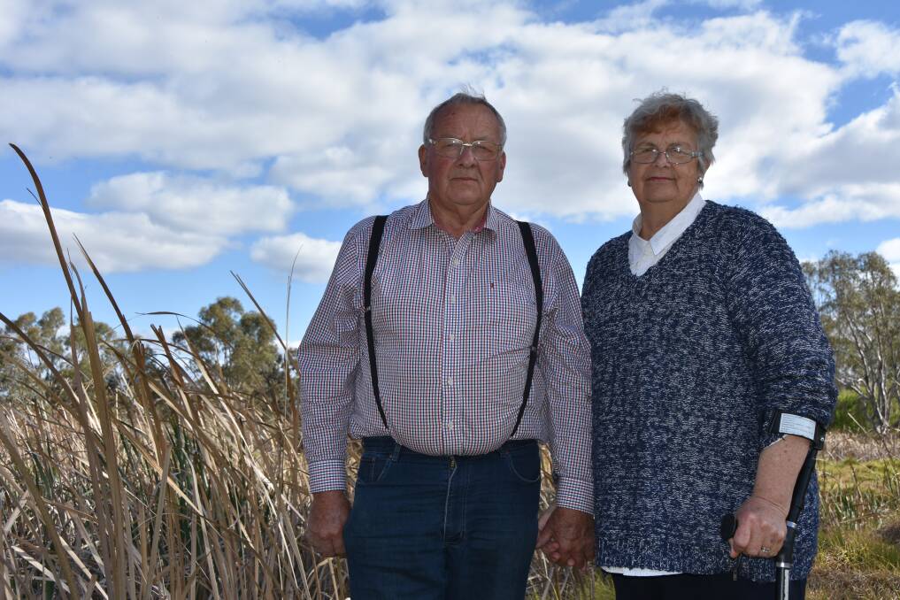 IRRIGATION WOES: Boort irrigators Colin and Mary Fenton say they're feeling pressured to put in modernised irrigation systems.
