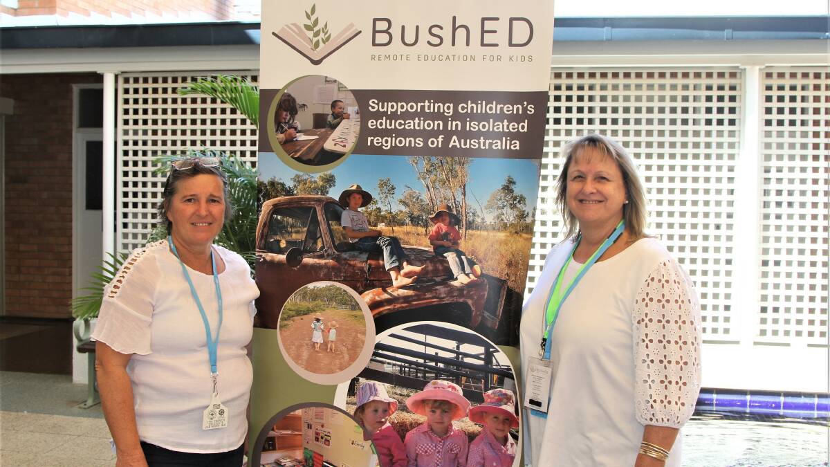 Lyn French and Tracy Alder shared the news of BushED's availability at the federal ICPA conference in Longreach. Photo: Sally Gall