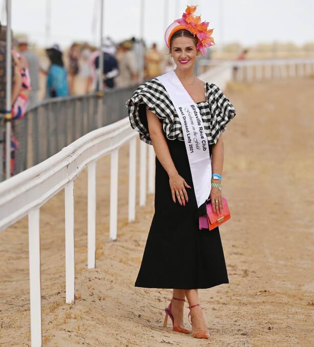 Canada's Katie Spencer looking glamorous on the track at Birdsville. Picture: Max Agency