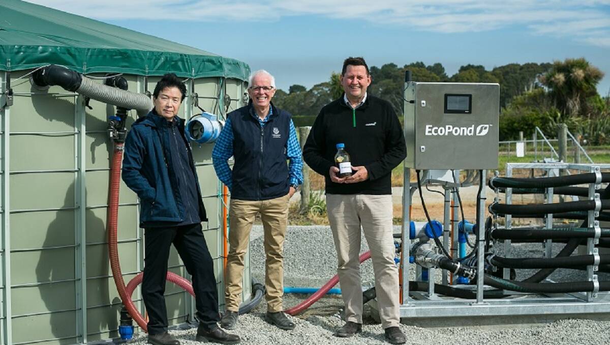 Professor Hong Di, from Lincoln University, Emeritus Professor Keith Cameron, from Lincoln University, and Carl Ahlfeld, from Ravensdown. Picture supplied by Ravensdown