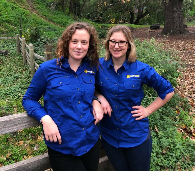 AgTech leaders: Eleanor Toulmin and Sarah Last, founders of MimicTec, received $450,000 investment to develop robot chickens, expected to be out for commercial sale by February. 