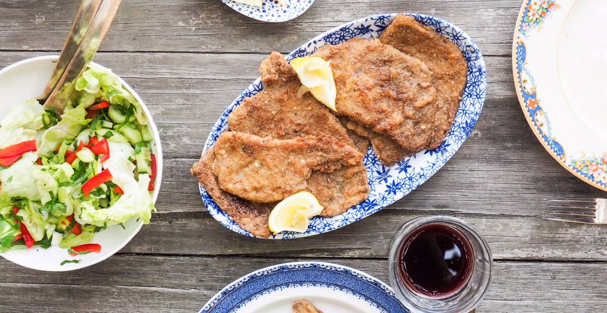 DELICIOUS: Lizette’s beef schnitzel recipe is perfect for a family lunch. Photos supplied by Chloe Snaith Photography.