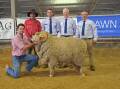 Alec Merriman, Lynoch manager Chris Bourke, and Andy Carter, John Croake and Harold Manttan with the top ram. 