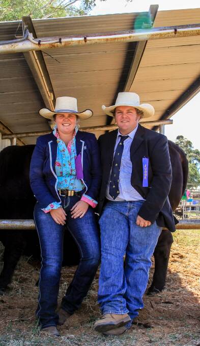 BEEF IN THEIR BLOOD: Bec Skene and Ben Passmore. Bec has been judging for the past four years and recently judged at Alice Springs. 