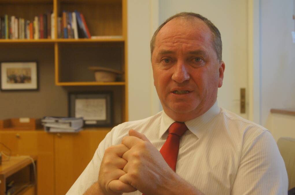 Transport and Infrastructure Minister Barnaby Joyce.