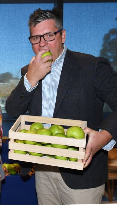 DIG IN: Newly announced Hort Innovation CEO Brett Fifield gets into the spirit of horticulture. Picture: Carla Freedman