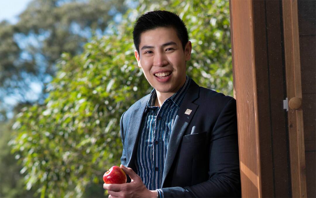 HEALTHIER: Founder of health and wellness company Renovatio, Dr Vincent Candrawinata, uses Australian apples as the key ingredient to his products. 