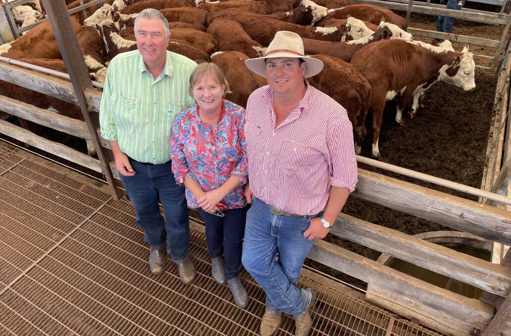 Gordon and Jane McClure and son Owen McClure, Beerik, Coleraine, sold 100 Hereford heifers, March and April 2022-drop.