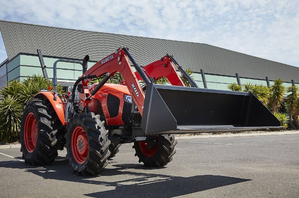 PLENTY OF GRUNT: Kubota's new M5-1 ROPS tractors series features a 3.8 litre engine that produces horsepower of 93 and 103 on standard and narrow models at the lower engine speed of 2400rpm.