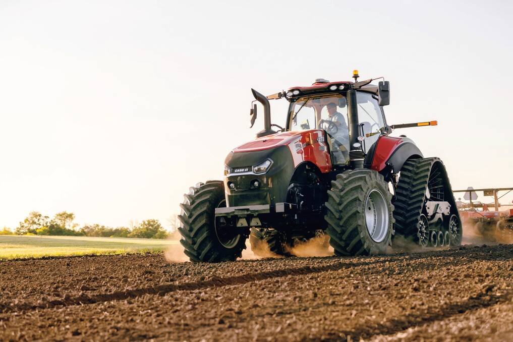 TWO OPTIONS: The new Case IH 400 tractor is available in both wheeled and Rowtrac options. 