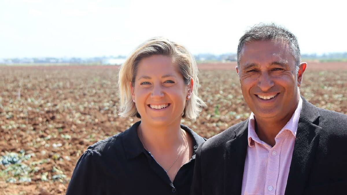 NEW SAFETY ERA: Catherine Velisha, managing director of a family owned horticulture business at Werribee South (pictured with workplace safety academic and lawyer, Neil Salvador), urged farmers to engage with new industrial manslaughter laws.