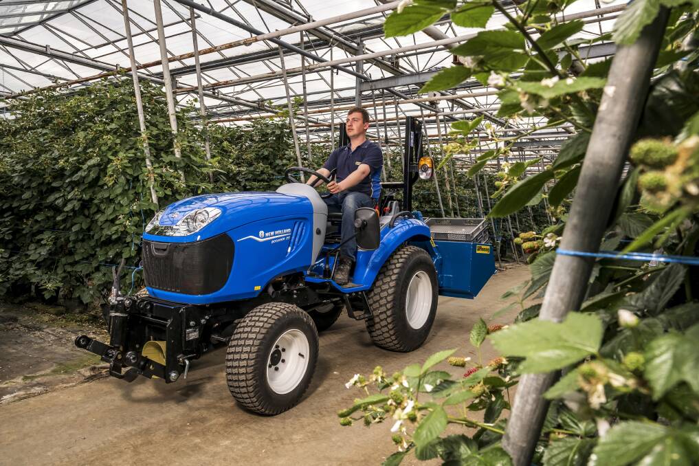 GREENHOUSE FRIENDLY: New Holland says the new Boomer compact tractor models are ideal for greenhouse work. 